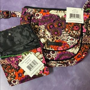 Vera Bradley shoulder purse with matching wallet